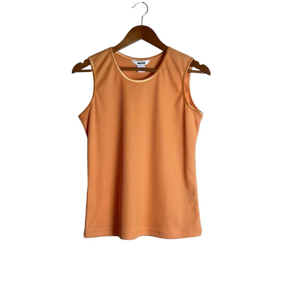 3 for $30! Alia light orange ribbed tank top. Size small
